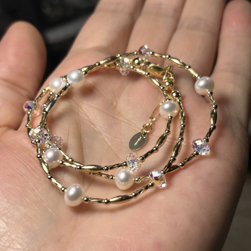 Necklace Pearl Carla White Gold Filled