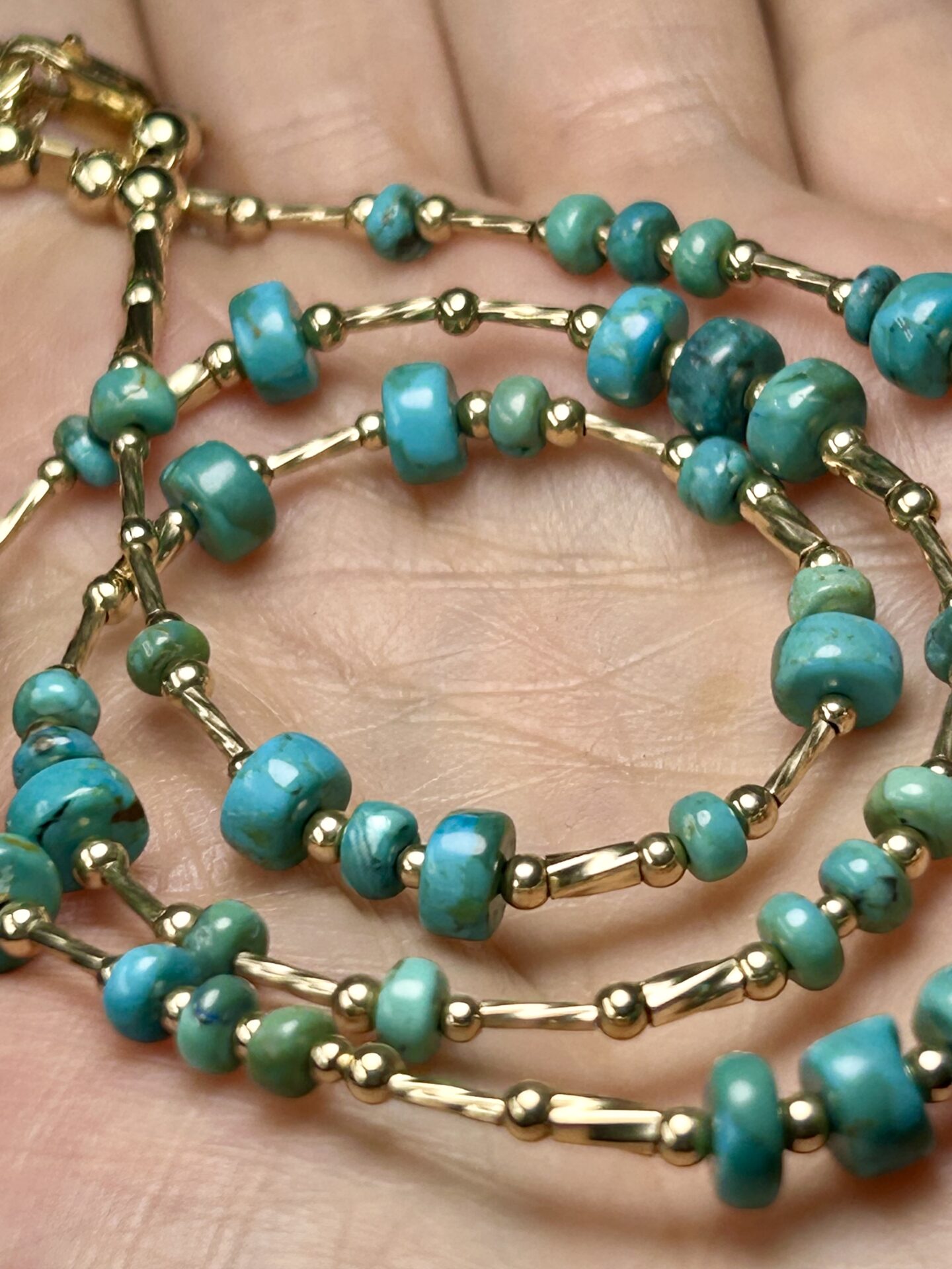 Necklace Turquoise and 14K Gold Filled - Image 2