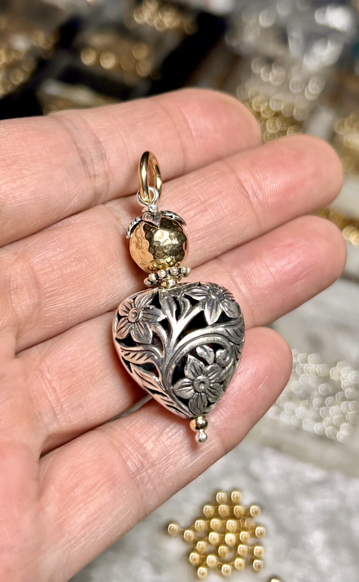 Pendant 2 Tone Sisterhood Heart - Image 2