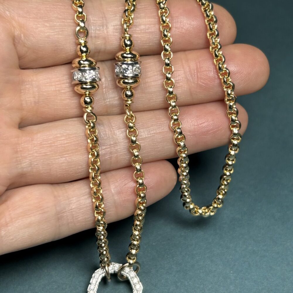 Necklace 2 Tone Eliza Cz chain