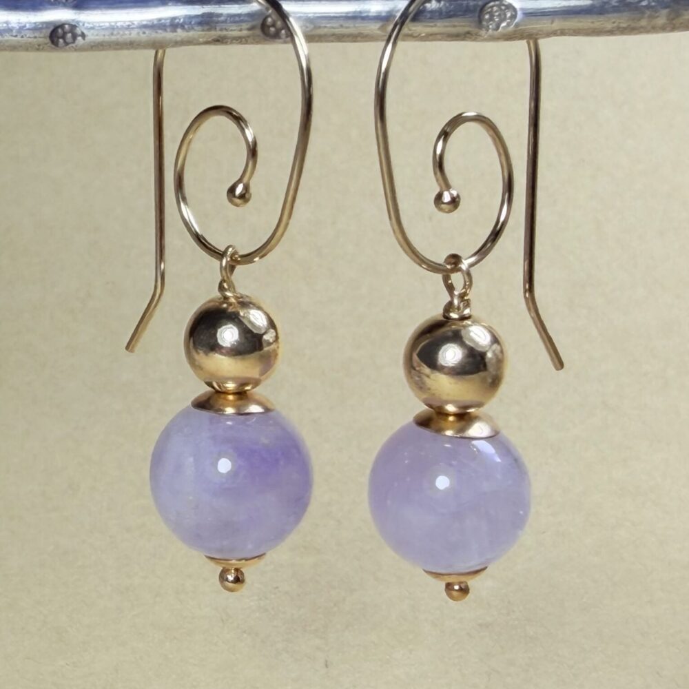 Earrings Gem Lavender Amethyst Classic