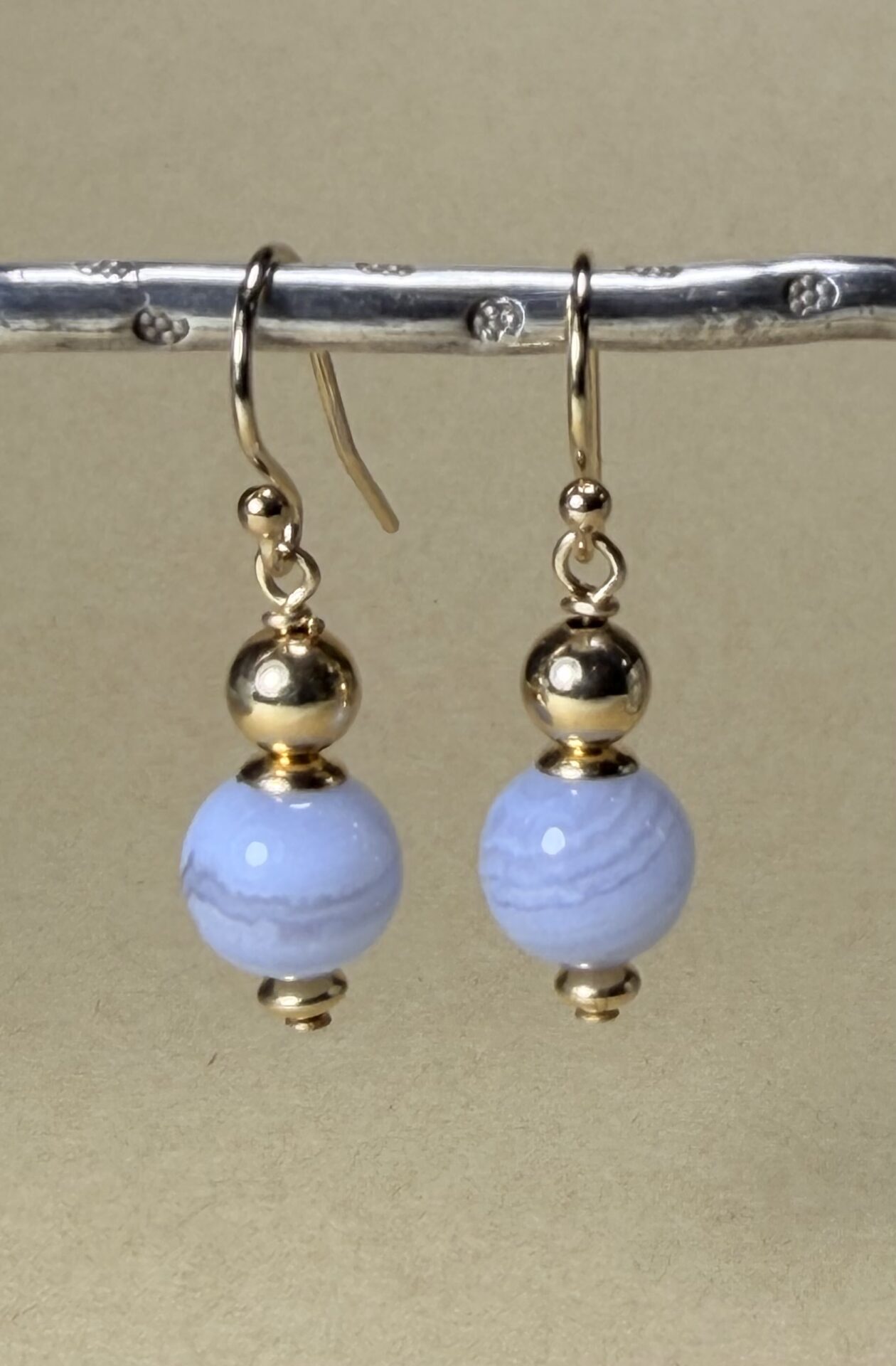 Earrings Blue Lace Agate