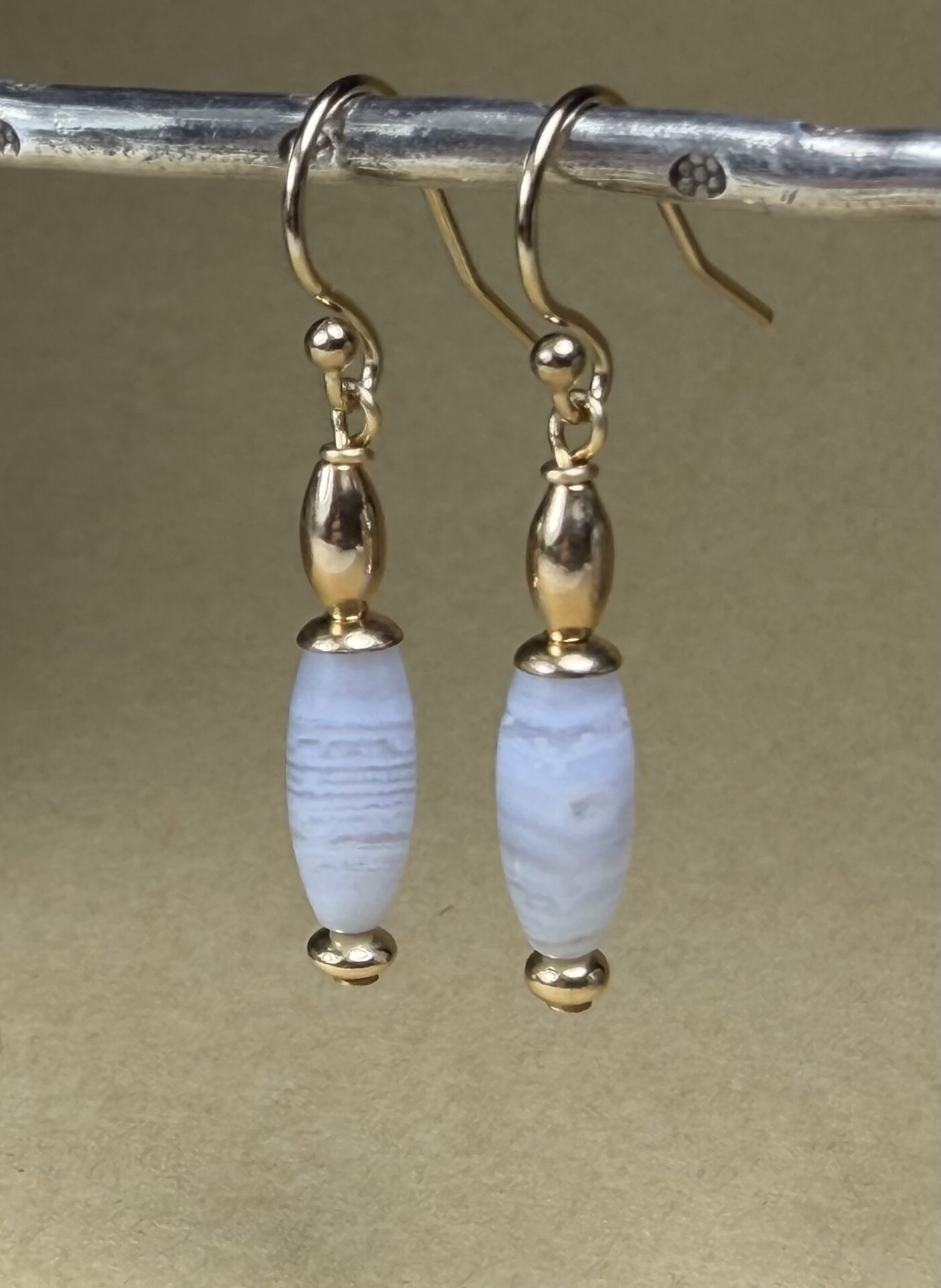 Earrings Blue Lace Agate