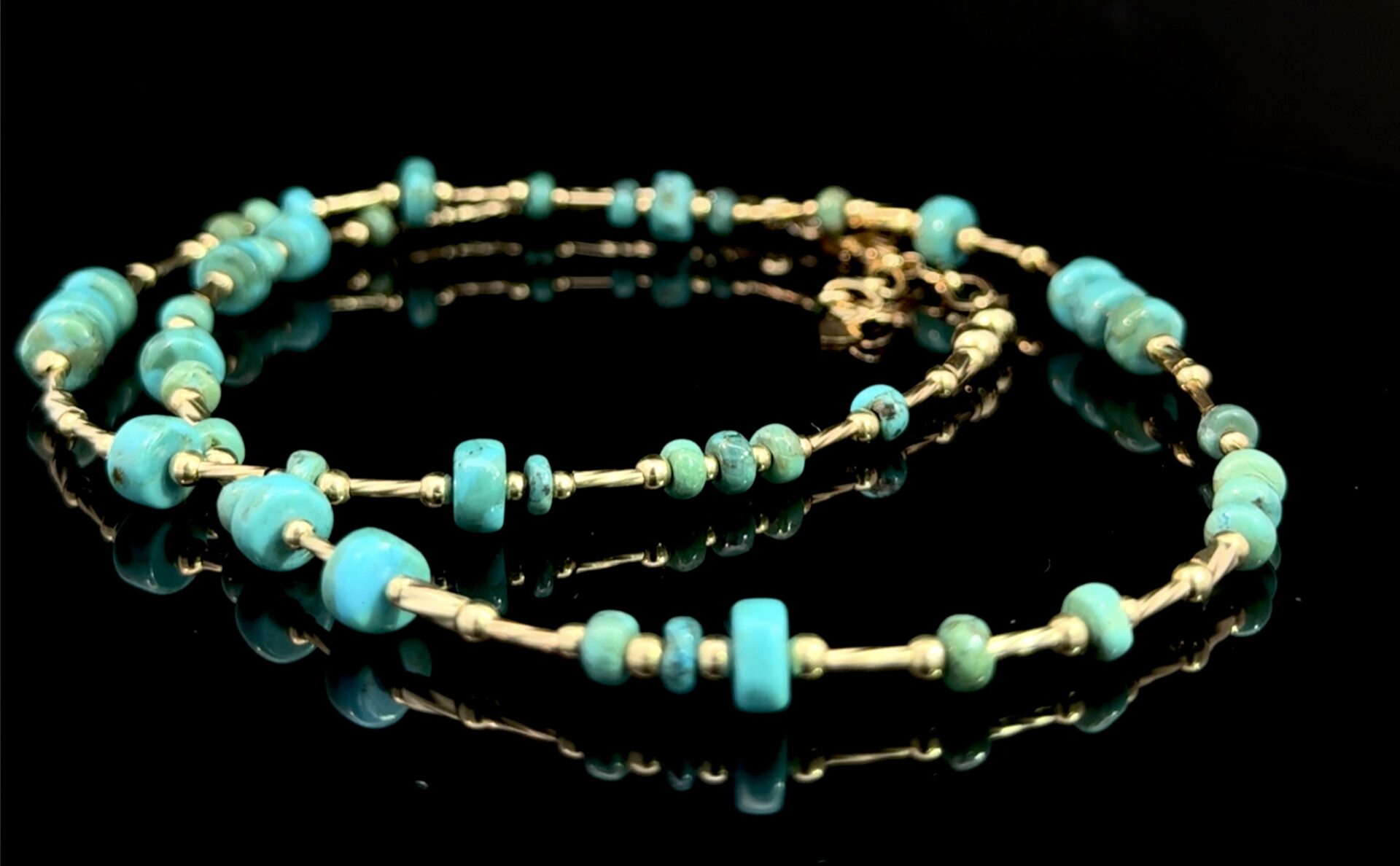 Necklace Turquoise and 14K Gold Filled - Image 3